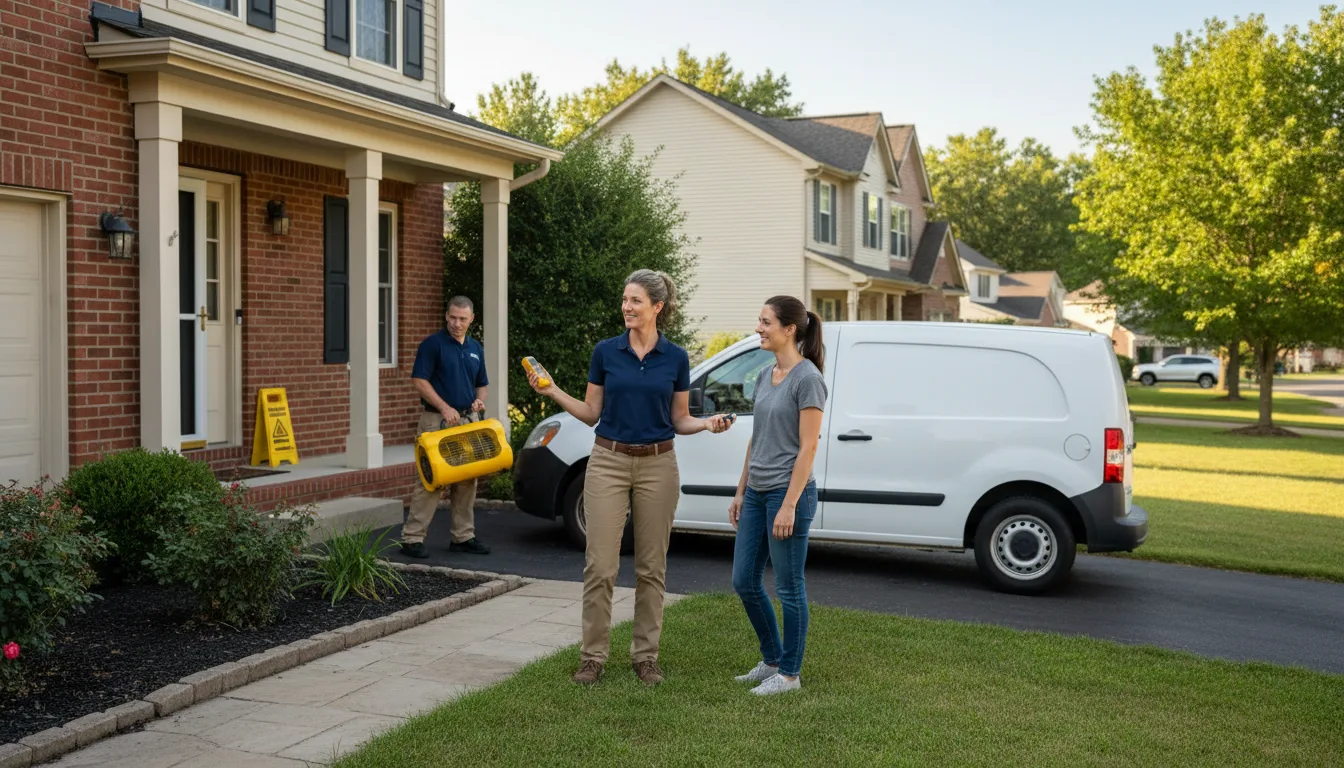 Residential water damage restoration in College Grove, TN